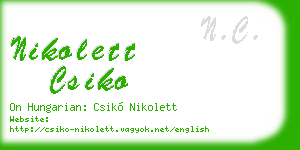 nikolett csiko business card